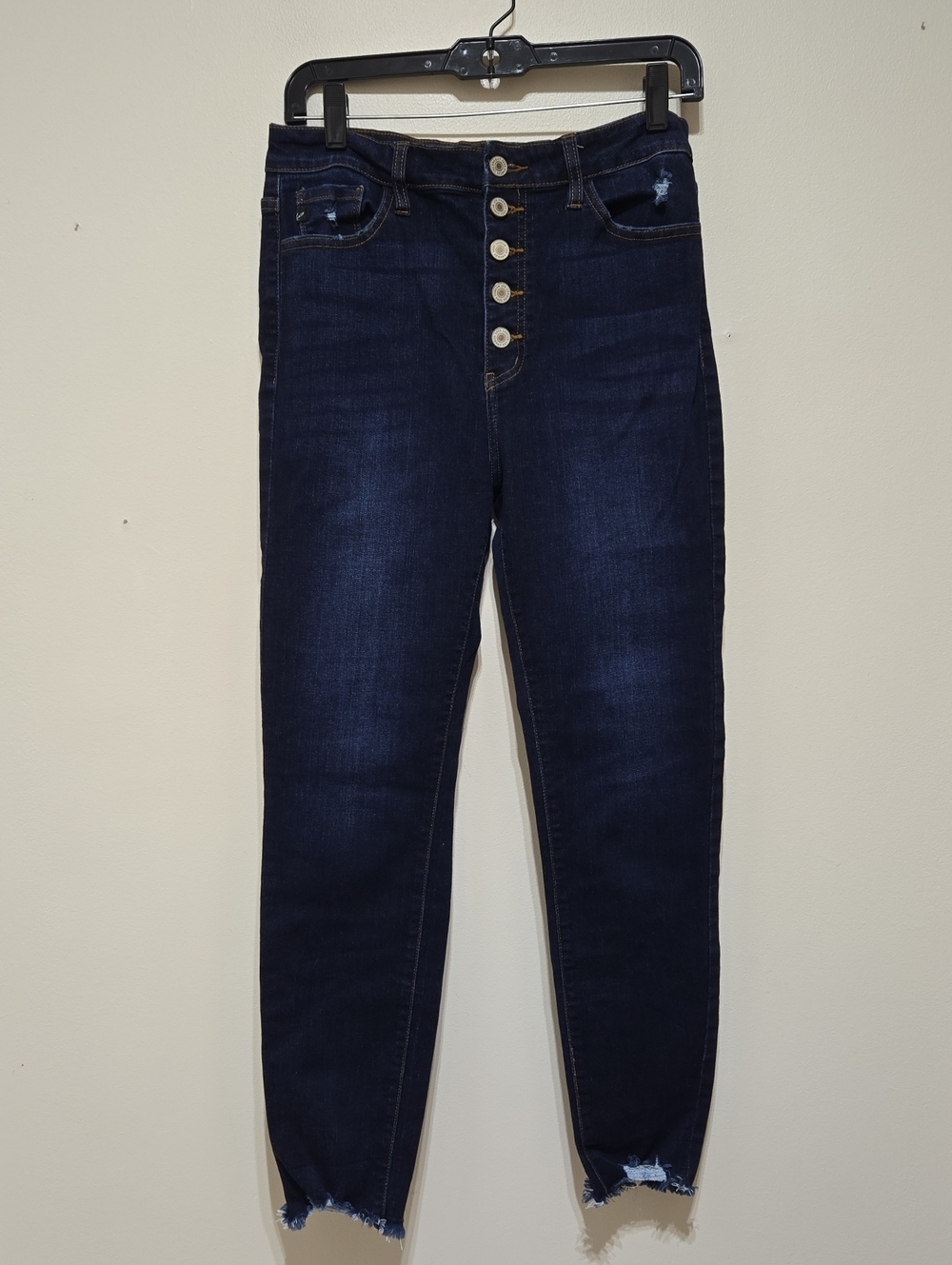 KanCan Estilo High-Rise Dark Blue Button-Fly Women's Jeans